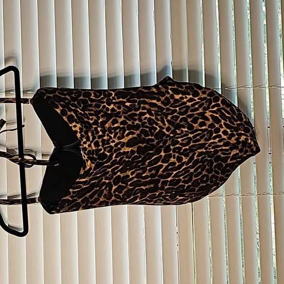 Lauren Ralph Lauren Leopard Print One-Piece Swimsuit Size 12 - Picture 10 of 14